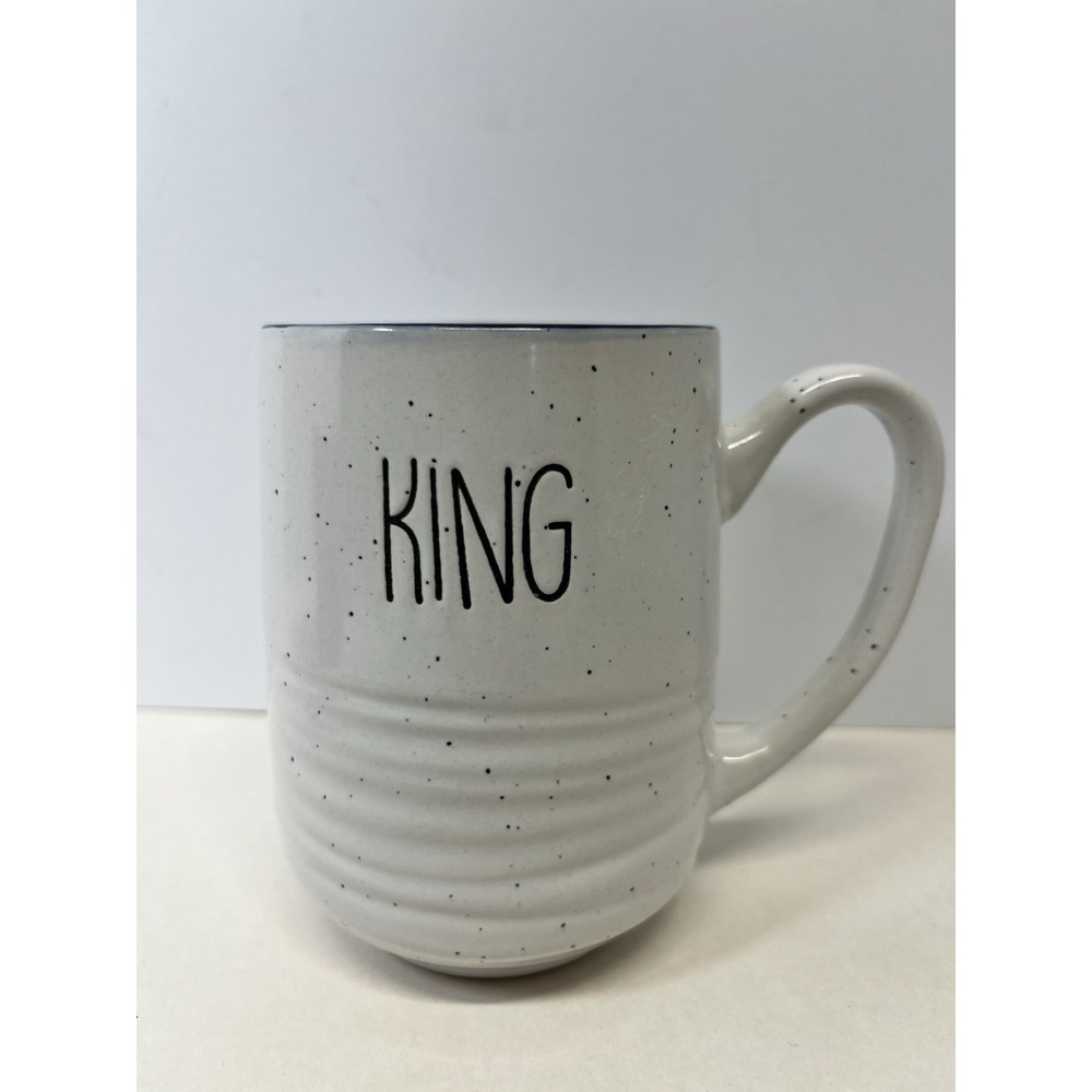 1 Coffee Cup Mug Impresed KING White w Specks Sheffield Home Large